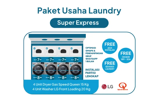 Paket Usaha Laundry Kiloan sidoarjo Full Set Siap Jalan Pemula